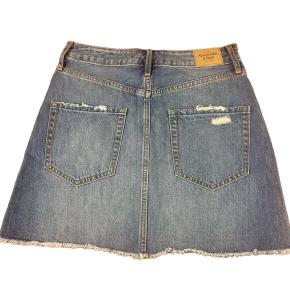 Abercrombie & Fitch Factory Distressed Denim Skirt - Picture 7 of 7